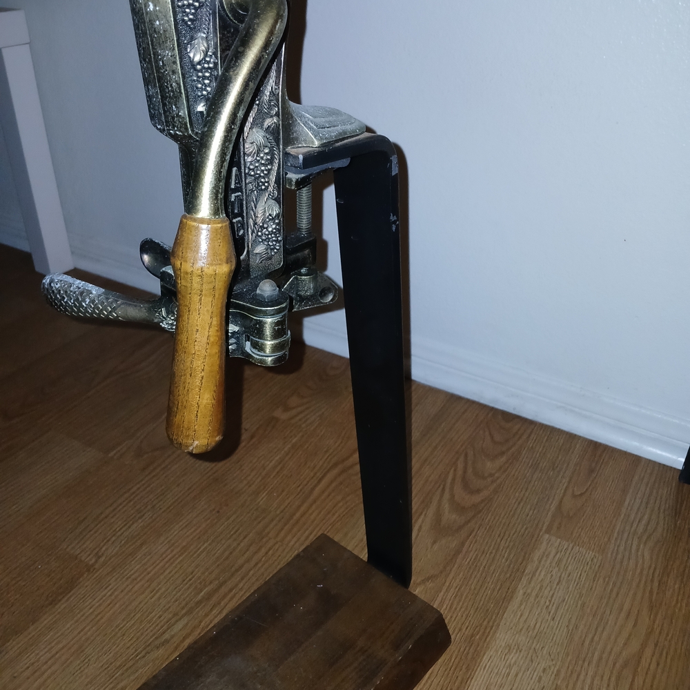 Estate Brass and Wood Corkscrew